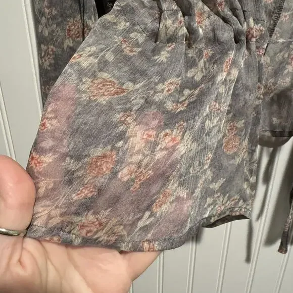 Jaded Gypsy Garden Romance Jacket Floral Chiffon Lace Boho Festival One Size - Picture 4 of 9